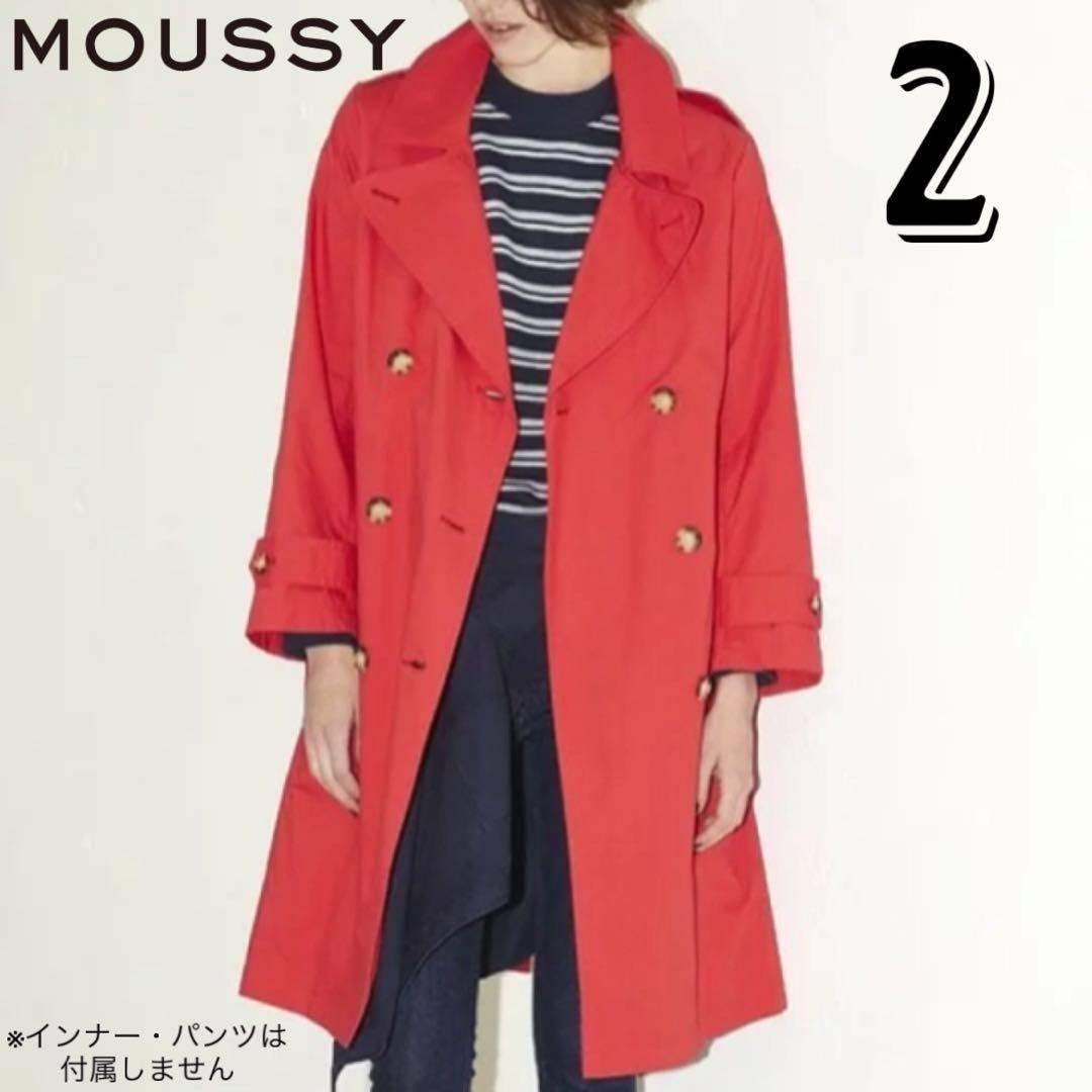 moussy New, unused, with tags Women s trench coat/long coat Outerwear/Jacket/Haori Red/Red M-L size equivalent