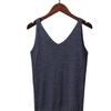 Women's Summer Halter Sexy V-neck Slim Bright Silk Knit Vest Wearing Sleeveless T-shirt Base Top Trend