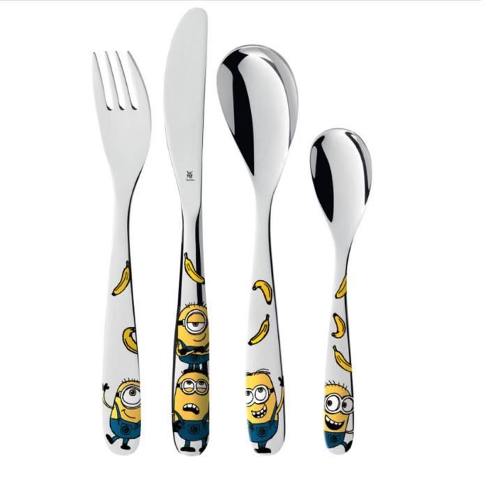 Set de couverts enfant WMF Minions - Marque WMF - 4 pièces - Cromargan de haute qualité