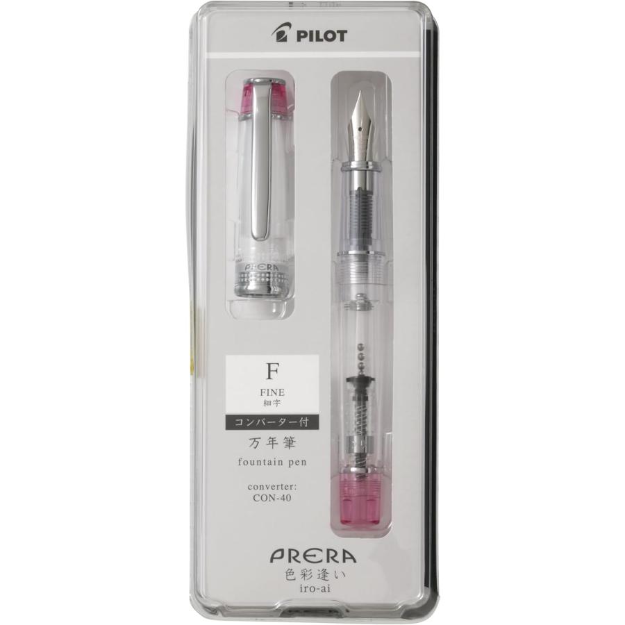 

Pilot Prera Iro-Ai Fountain Pen Clear Pink Fine Nib P-FPR-1-TP-F +CON-40