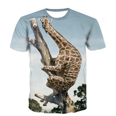 New Fashion Cute Animal Giraffe 3D Print T-shirt Mens Funny T Shirt Women Casual Short Sleeve Tee Shirt