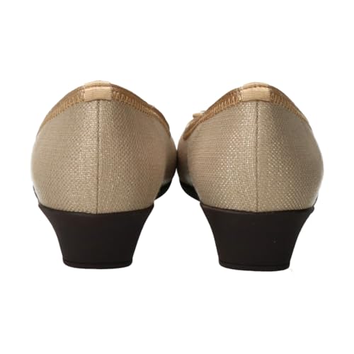 Bridget Birkin Walk Buckle Motif Walking Pumps, Women's, 535217, Beige, Size 23.5 cm