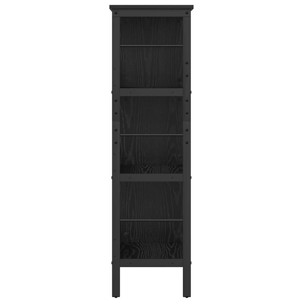 Bookshelf Black Oak Look 82 X 32 X 112 Cm Engineered Wood