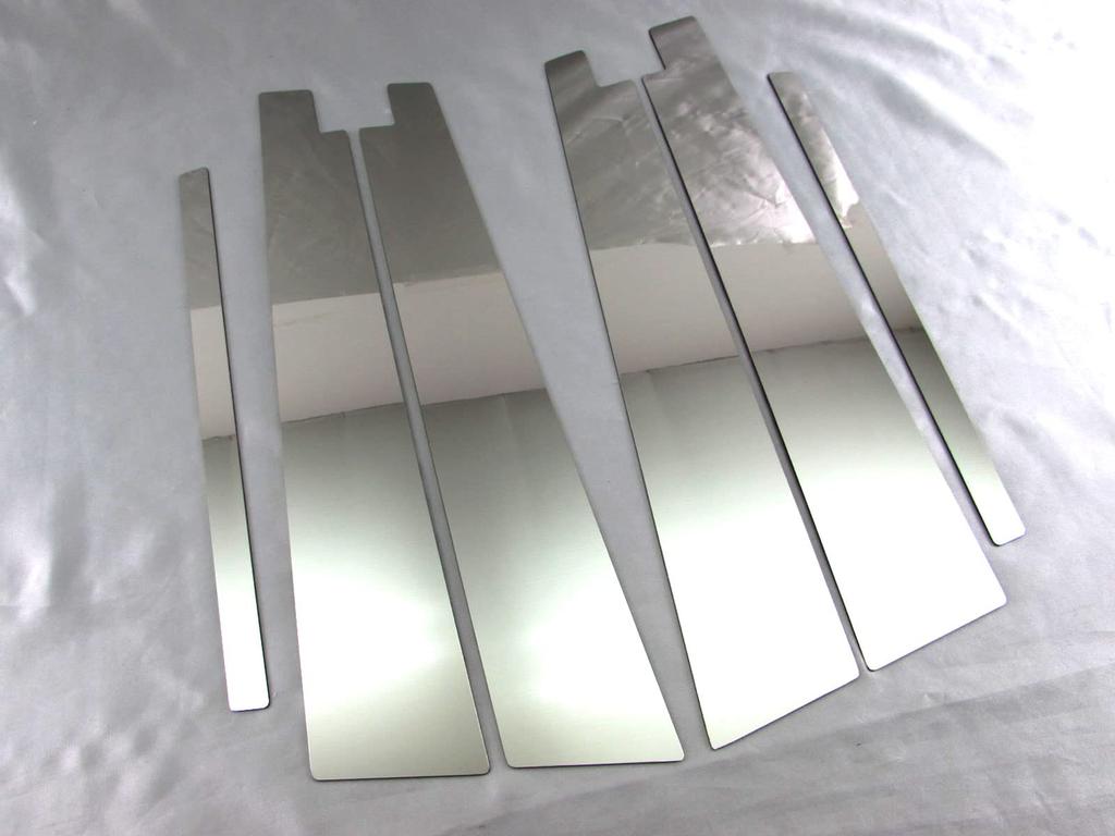 BRIGHTZ Finish Stainless Steel Pillar Panels with Visor for Skyline V37 Compatible with and ZV37 Ultra-Mirror (6-Piece Set) [PIL-SIL-440] RV37, HV37,