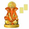 Resin Ganesh Idol For Home/God Idols/Ganpati Murti/Ganesh Ji For Puja/Car Dashboard/Home/Office/Living Room/Decorative Items/Home Decor(Orange)