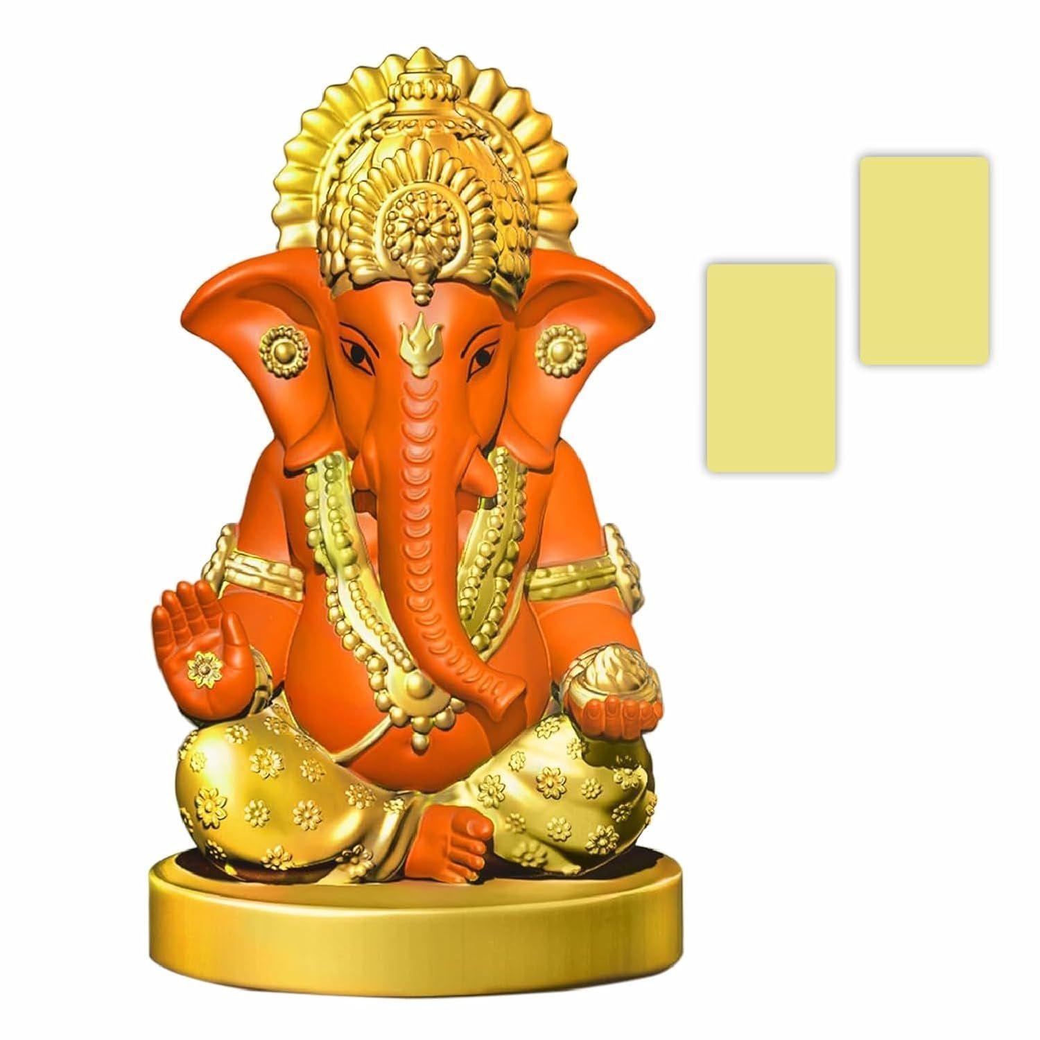 

Resin Ganesh Idol For Home/God Idols/Ganpati Murti/Ganesh Ji For Puja/Car Dashboard/Home/Office/Living Room/Decorative Items/Home Decor(Orange) оранжевый