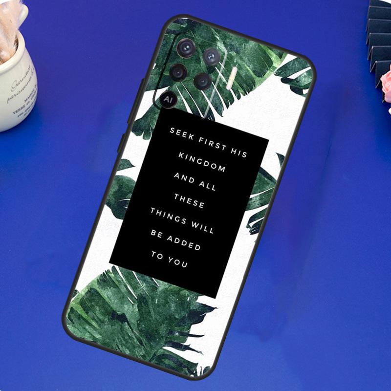 Bible Jesus Christ Christian Quotes Case For OPPO A17 A57 A77 A78 A15 A16 A52 A72 A76 A96 A74 A94 A5 A9 A31 A93 A54S A53S A57S