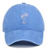 Coconut Tree Embroidered Washed Retro Duckbill Cap - Distressed Unisex Curved Brim Baseball Hat.