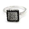 Black White 'Romy' Silver Ring