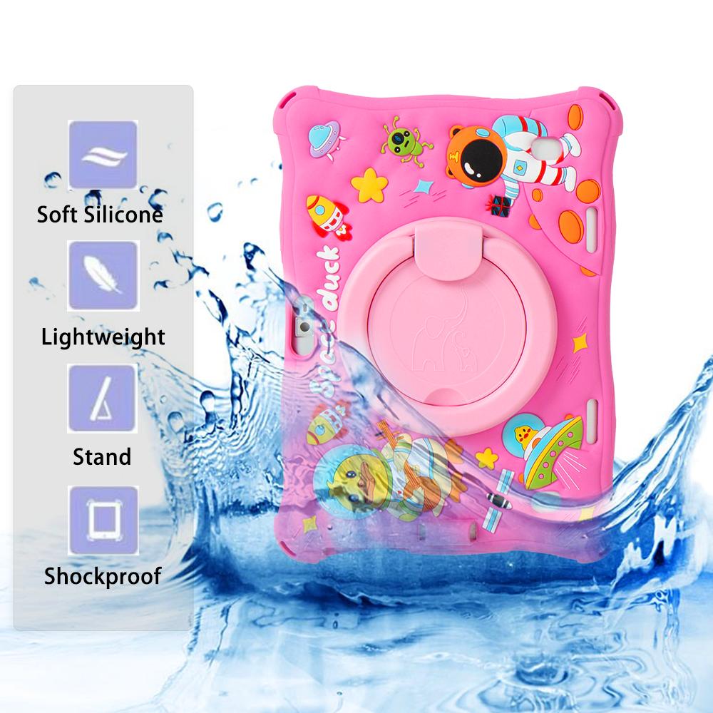 24cm*17cm Universal Tablet 10.1 Case Soft Silicone For 10 10.1 Cartoon Rotating Android Tablet PC Silicone Inch Soft Case