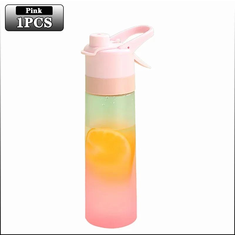 Children's Mug Outdoor Portable Sports Water Bottle Gradient Jet Mug Outdoor Sports Fitness Mug Gradient Frosted Straw Cup