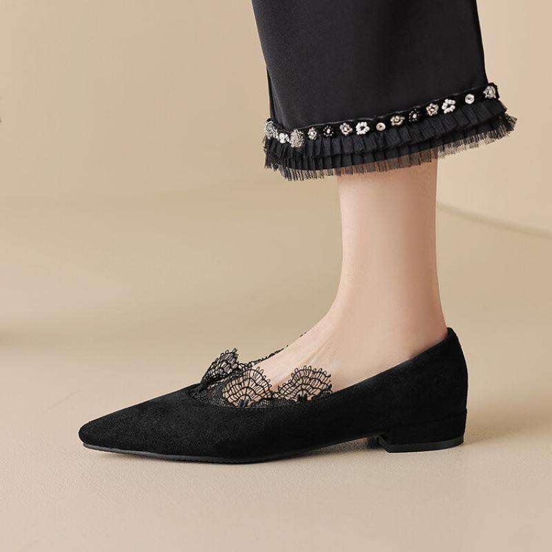 

New women s casual single shoes, shallow mouth, low top, large size, rubber soft sole, comfortable suede, low heel, women s single shoes for all seas 39 чёрный