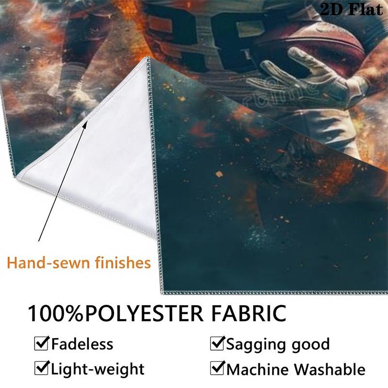 Football Wall Tapestry Aesthetic Wall Hanging Printed Fabric Blanket Decorative Tapestries for Bedroom Living Room Home Decor