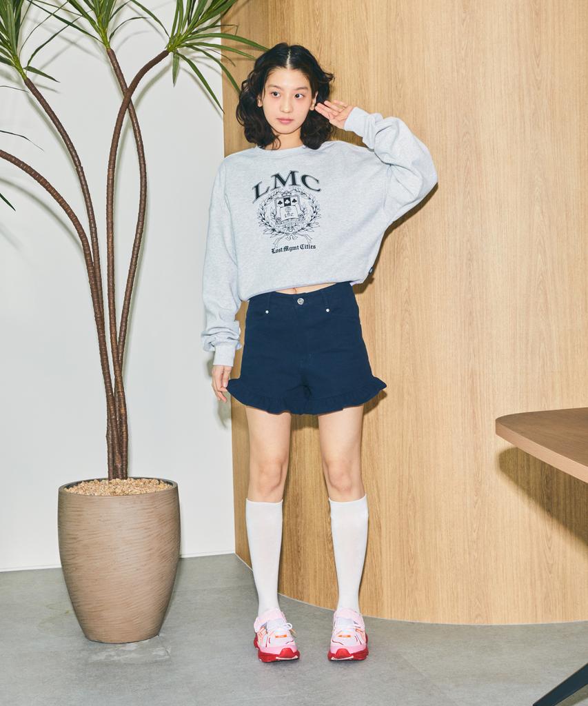LMC Wm College Cropped Sweatshirt Light Heather Gray