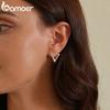 BAMOER 925 Silver Small Triangle Earrings for Women Geometric Hoop Earrings Hypoallergenic Earrings for Women Girls