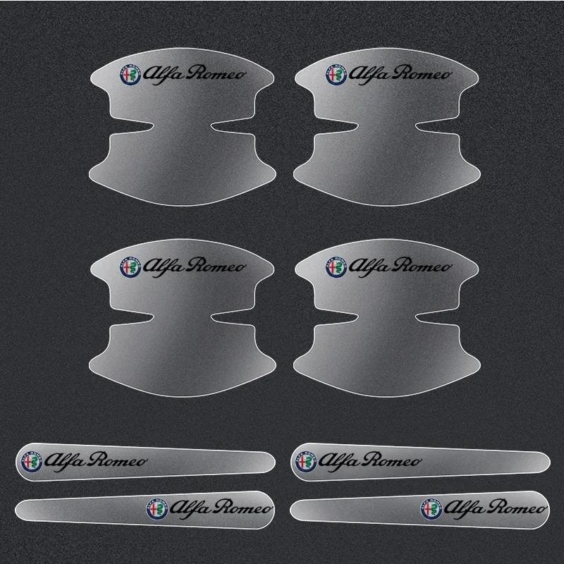 

Car Stickers For Alfa Romeo 8pcs Car Styling Transparent Door Handle Wrist Sticker Protective Film For Alfa Romeo 147 159 156 Gi
