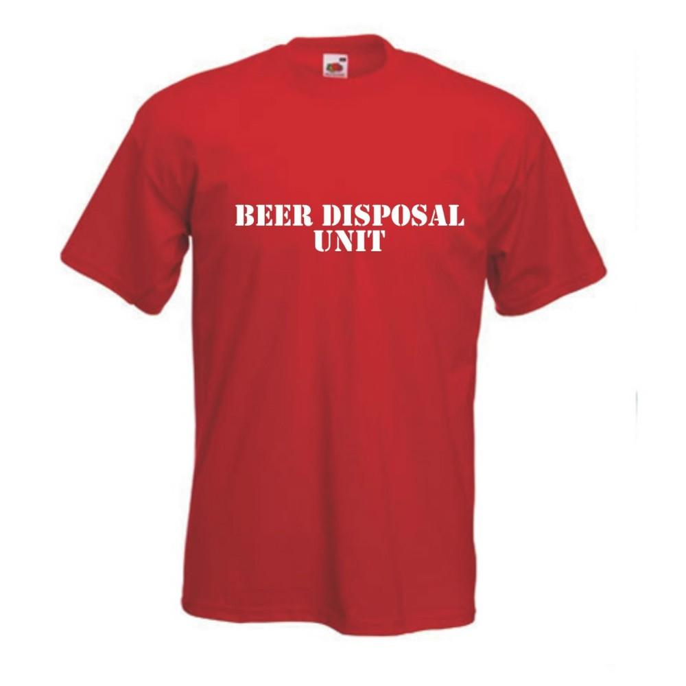 Beer Disposal Unit TShirt Funny Pub Drinking Stag Party Holiday Club Tee