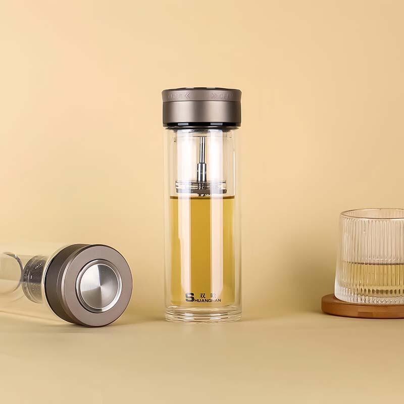 ShuangHan Rotating Tea Infuser Glass Mug