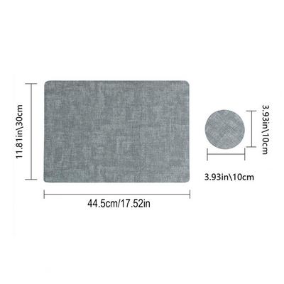 Faux Leather Placemats Easy To Clean Placemats Waterproof Faux Leather Dual Side Placemat Set Heat for Dining for Protection