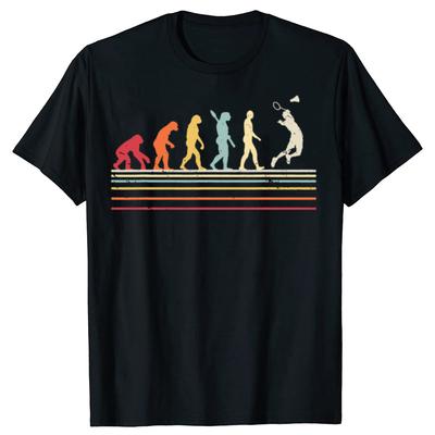 Vintage Funny Badminton Retro Graphic T Shirt Men Women Humor Fashion Tee Shirts Oversized Cotton Casual Streetwear Tshirts