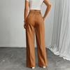 Women's Casual Business High-Waisted Loose Straight Wide-Leg Suit Pants