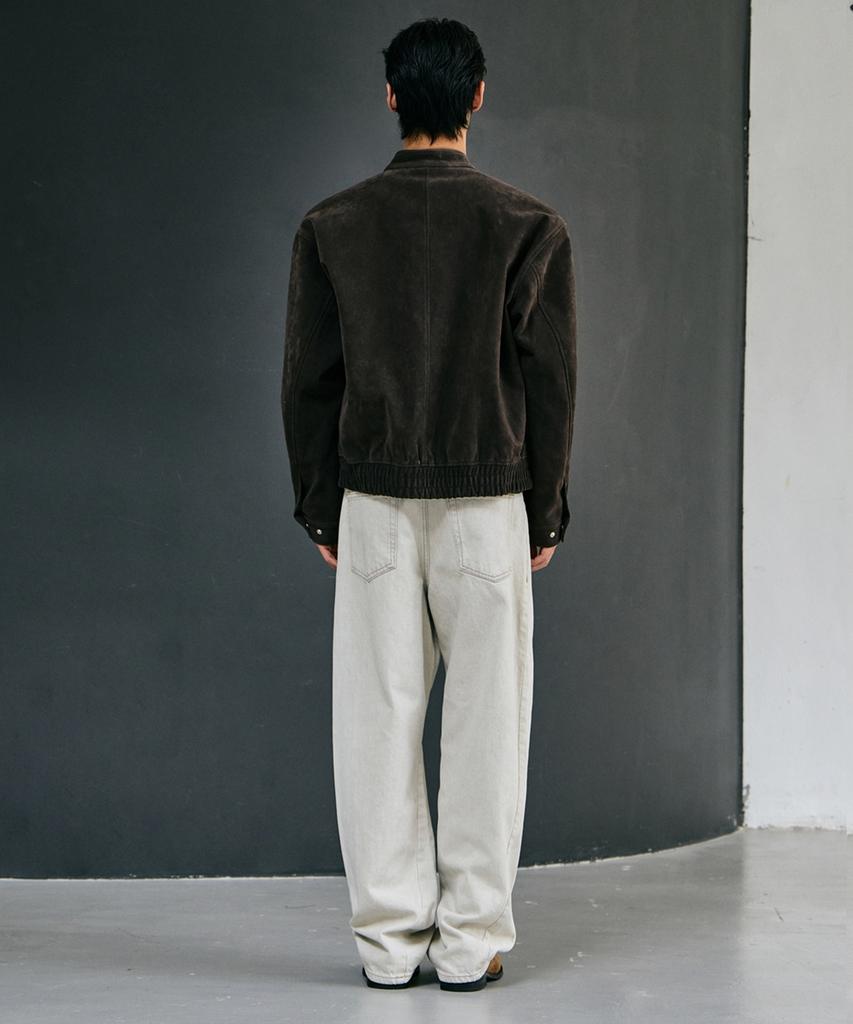 Mood Inside Paneled High Suede Biker Jacket_Brown