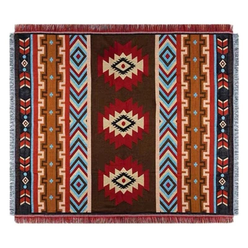 

Одеяло для пикника Складной уличный пляжный ковер Богемный коврик для пикника с кисточками Ковры Кемпинговое оборудование для пеших прогулок Путешествий L size