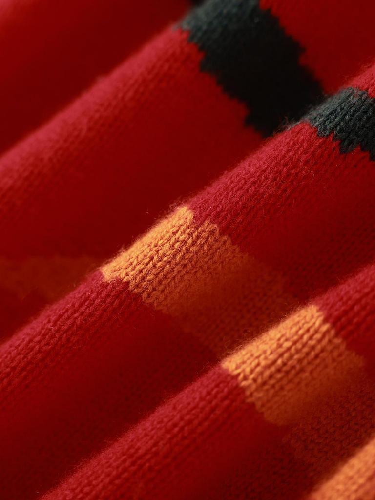 Pure Wool Zodiac Jacquard Top: Autumn/Winter Round Neck Christmas Series Knitwear