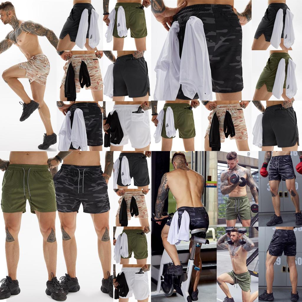 Versatile Men's Gym Sports Training Bodybuilding Workout Running Shorts With Pockets