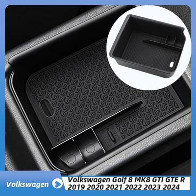 Caixa de Armazenamento com Apoio de Braço para Carro Bandeja Organizador de Console Central Porta para Volkswagen VW Golf 8 MK8 Golf8 2019-2023 Acessórios