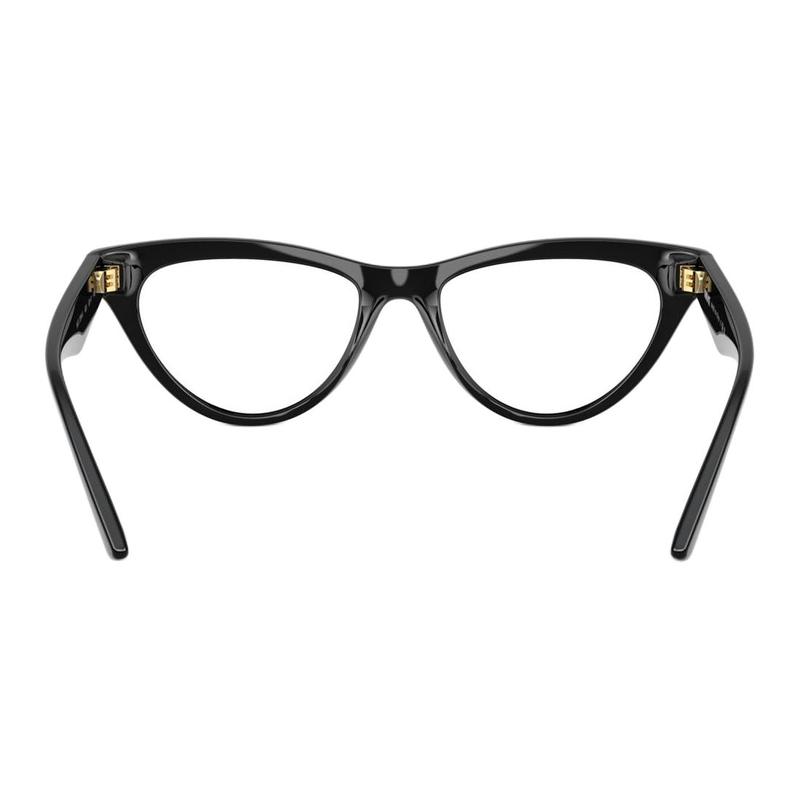 Versace Temple Letter Logo Injection Molding Cat Eye Optical Glasses Women's Black 65986743 VE 3364U GB1-Black 52/17/145-h.38