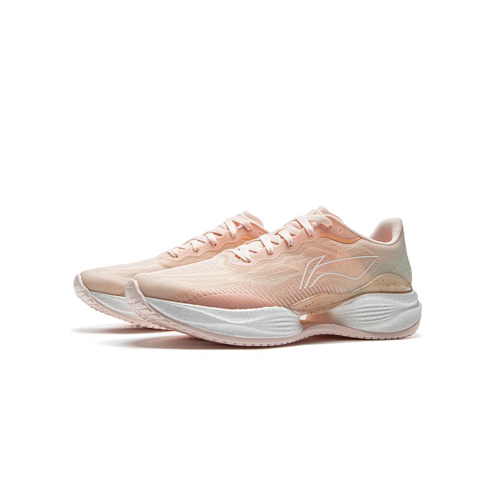 Li Ning Kids Running Fabric Versatile Comfortable Low Top Running Shoes Kids sneaker Light-Peach Ice-Green YKFV120-4