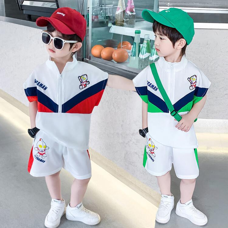 

Летний детский спортивный комплект из двух частей с светящимся жилетом Ultraman