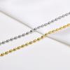 2mm/3mm Oval Beaded Chain Necklace, Ball Beaded Choker for Women Girls Layered Jewelry