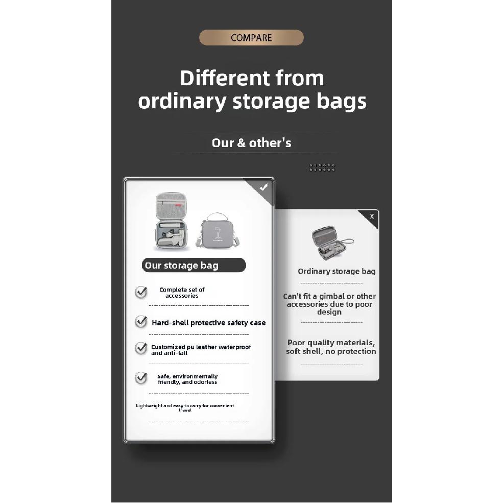 Suitable for DJI Osmo OM SE/OM4 OM5 OM6 Portable Storage Bag Handheld Gimbal Stabilizer Storage Box Accessories