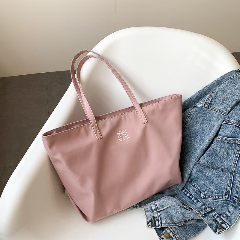 Classroom Commuting Bag, Canvas Bag, Waterproof, Nylon Bag, Large Bag, Casual, Ladies', Large Capacity, Shoulder Bag