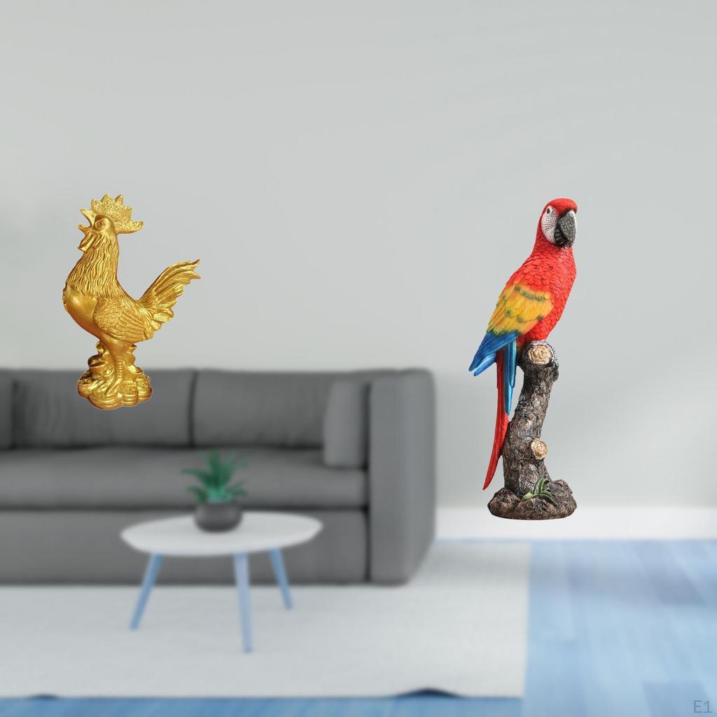 Feng Shui Parrot Figurine Creative Home Decor Sculpture for Birthday Anniversaries Hotel