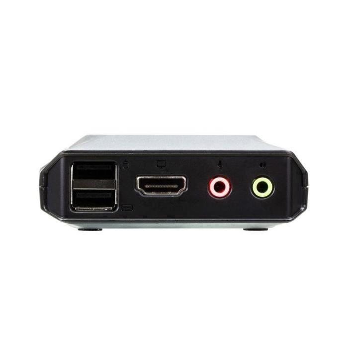 ATEN CS22H commutateur écran, Clavier et Souris Noir - CS22H-AT