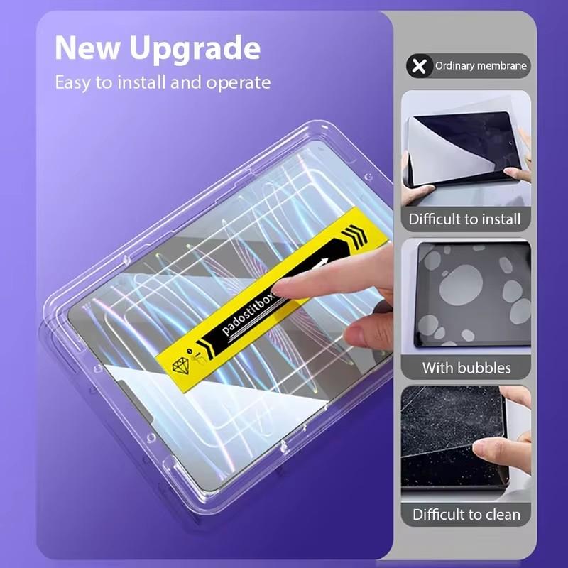 Tempered Glass For iPad Air 13 11 5 4 Pro 13 11  A16 11th 2025 12.9 10th 9th Mini 7 6 HD Screen Protector Film Easy Install Tool