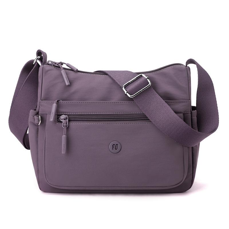 

Вместительная наплечная сумка Женская сумка Многосекционная сумка для мамы темно-фиолетового