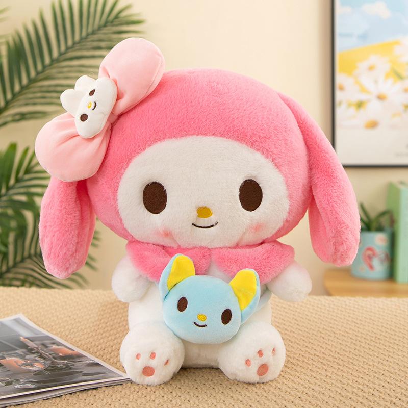 10/40cm Sanrio Kuromi My Melody Cinnamoroll Plush Dolls Kawaii Soft Stuffed Pillow Cartoon Room Decor Kids Toys Birthday Gifts