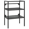 Bathroom Washbasin Cabinet with Sink Black Iron