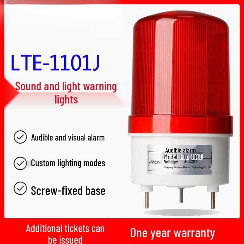 LTE-1101J LED Rotating Strobe Light with Alarm, 220/12V
