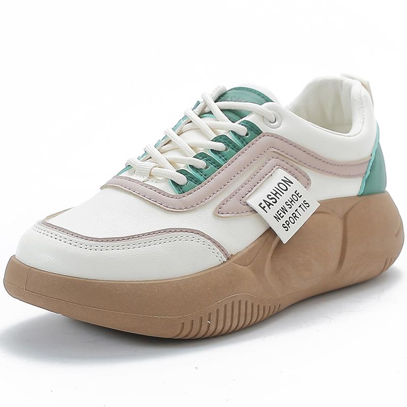 Fashion Autumn Women Vulcanized New Shoes Sports Loafers 2025 Comfortable Walking Sneakers Ladies Thick Soled Lace Up Casual Shoes