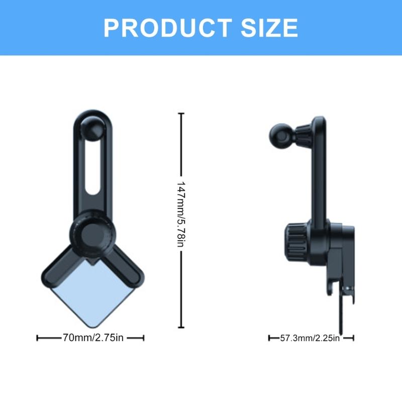 Front Mount Car Display Phone Holder Base with 17mm Interfaces Plastic Suitable for Universal Compatibilities & Extension