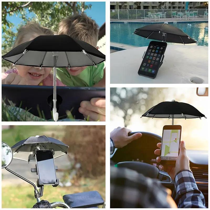 1PC Screen Protector Anti-Reflective Phone Umbrella Anti-Glare Mini Windproof Sunshade Cover Outdoor Phone Accessories Universal