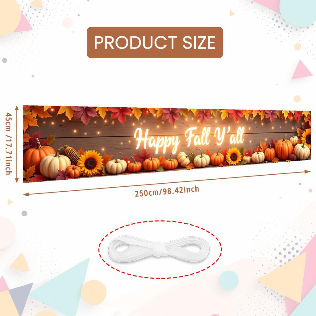 Thanksgiving Banner Vibrant Colors Thanksgiving Decor Harvest Festival Banner Rustic Fall Decor For Harvest Celebration Home
