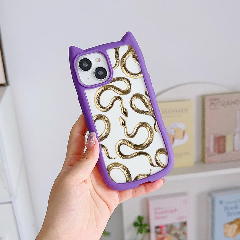 Мягкие чехлы для телефонов с кошачьими ушками для iPhone 16 15 13 12 11 Pro Max 14 Plus — фото 14