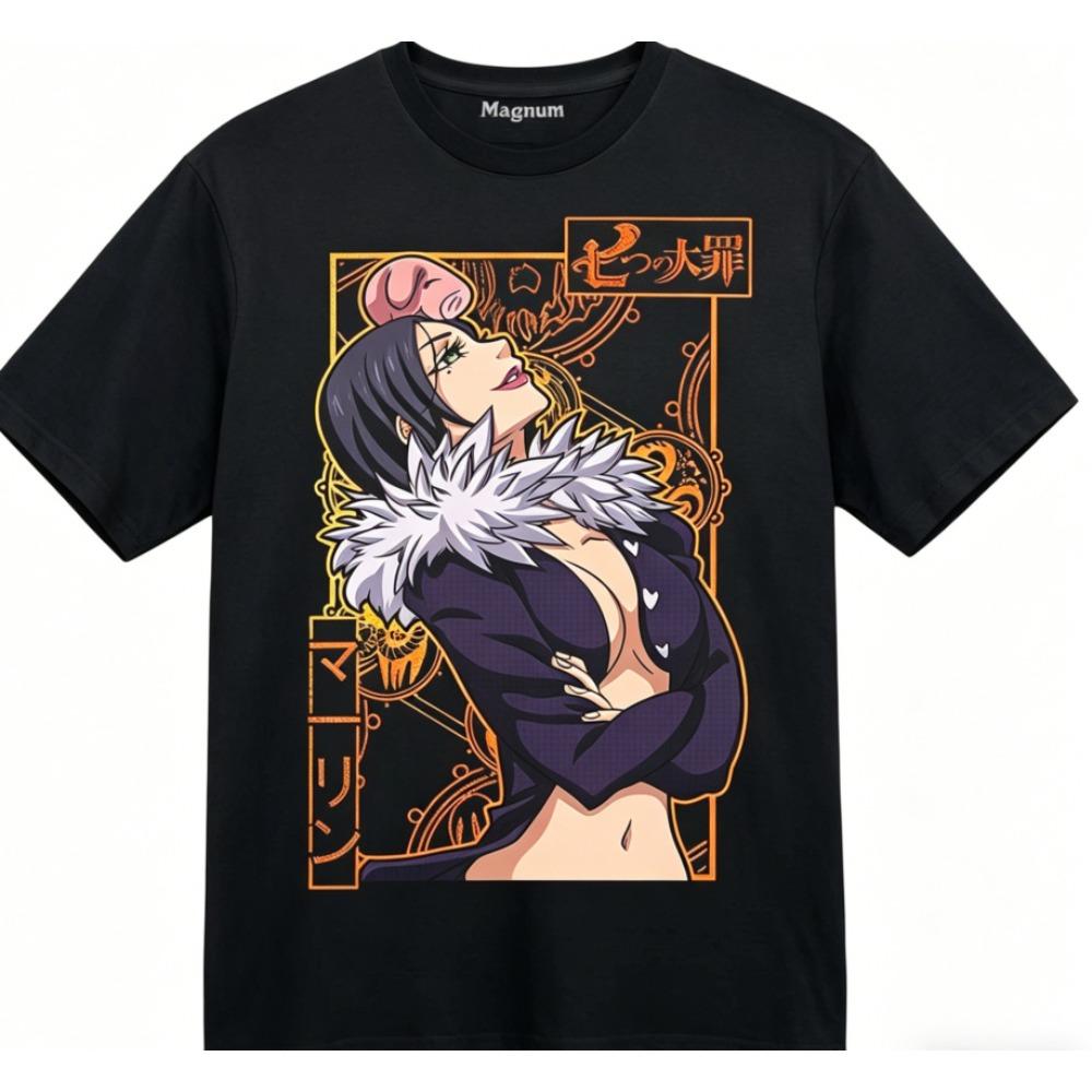 Sieben Todsünden Merch Anime Liebhaber T-Shirt Ganzjahreskleidung Persönlichkeit Kleidung Große Größen Unisex Neues Modell Paare hohe Qualität weich