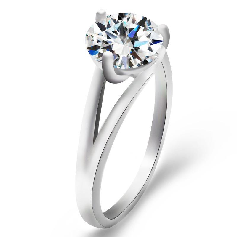 Elegant Blue Zircon Diamond Ring - Classic Women's Hand Jewelry
